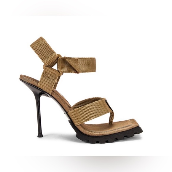 Alexander Wang Shoes - Alexander Wang Julie Lug Sport Thong Sandal Webbing in Sand